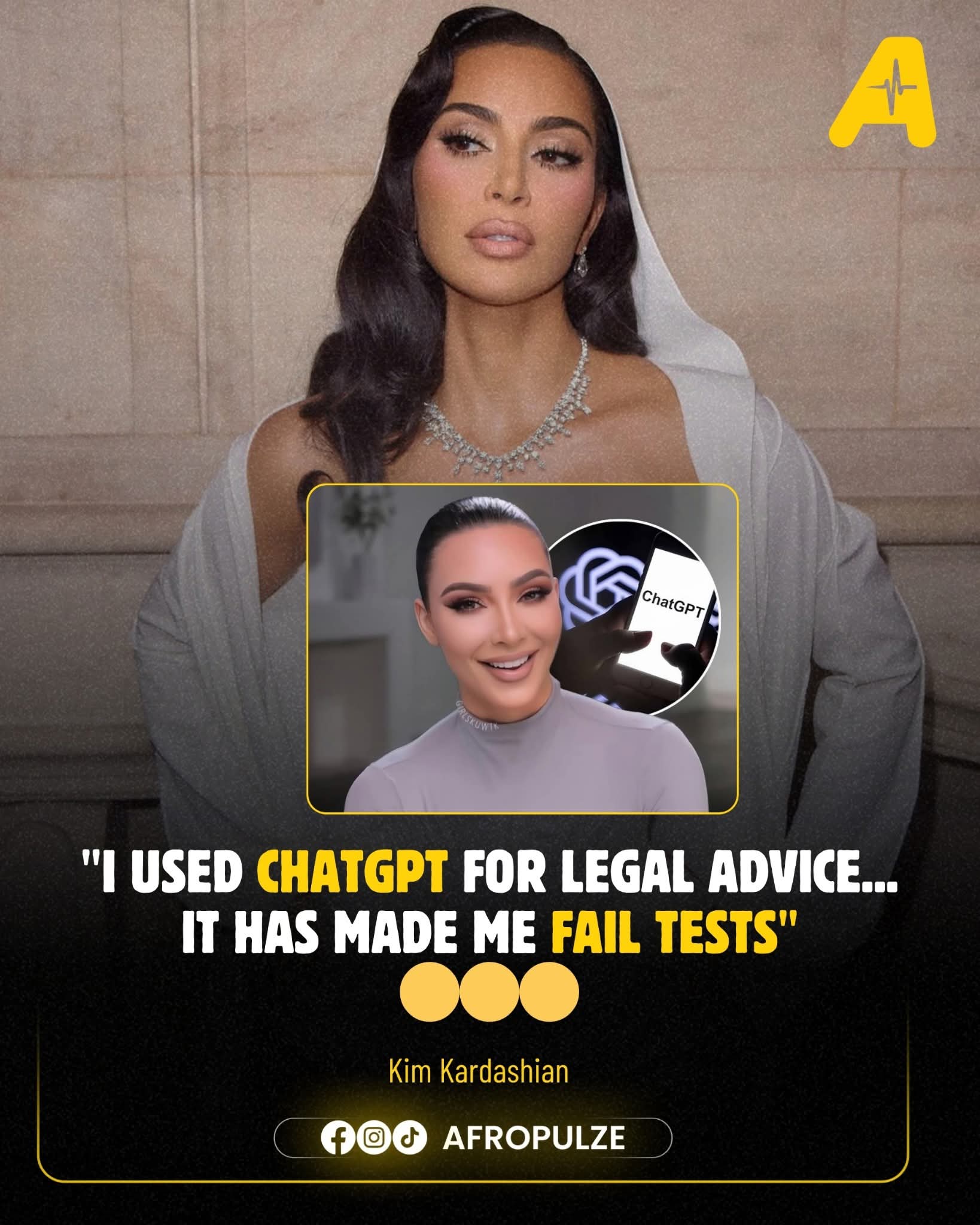 Kim Kardashian, who has been studying law for 6 YEARS, revealed she once flopped a law test because she depended on AI